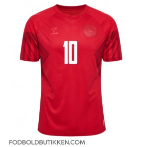 Danmark Christian Eriksen #10 Hjemmebanetrøje VM 2022 Kortærmet